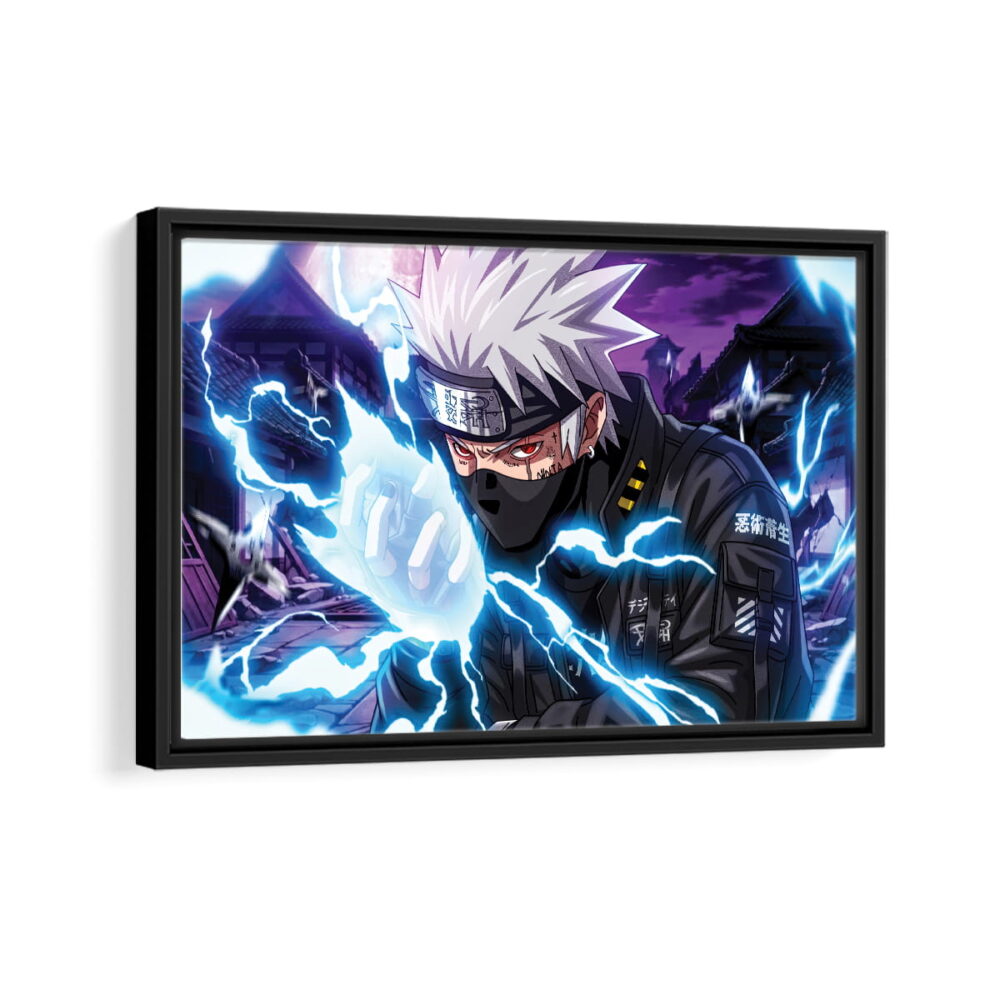 naruto storm framed canvas black frame