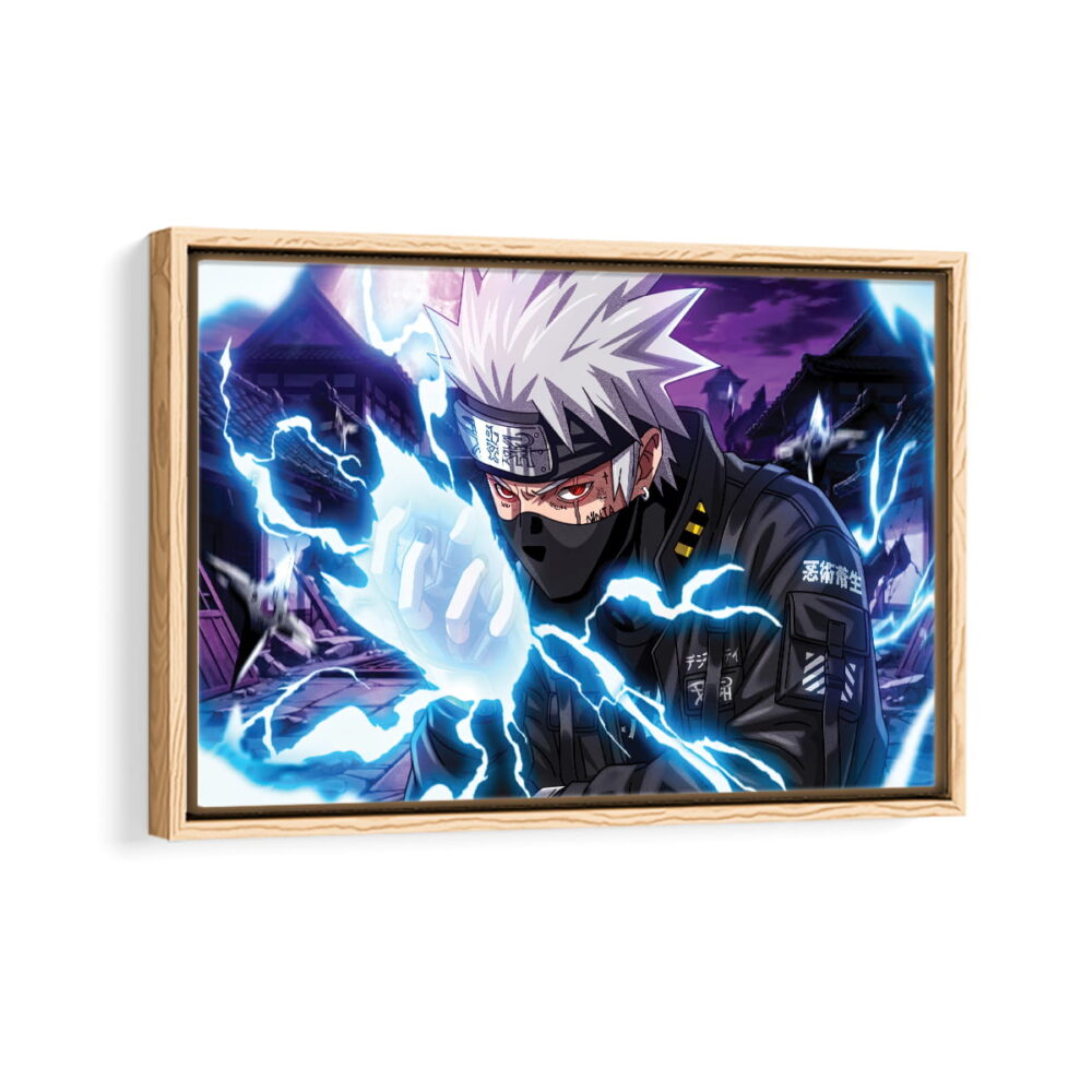 naruto storm framed canvas natural beige