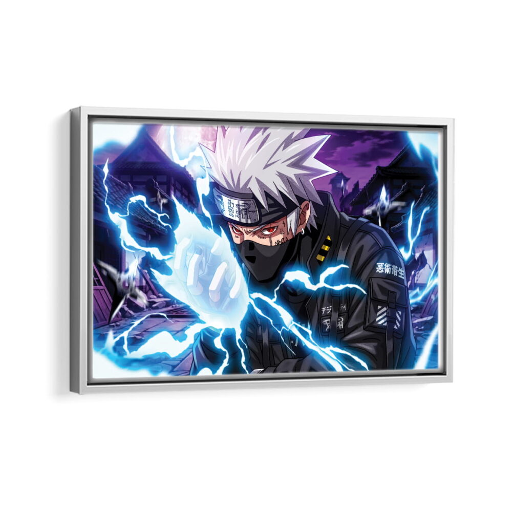 naruto storm framed canvas white frame