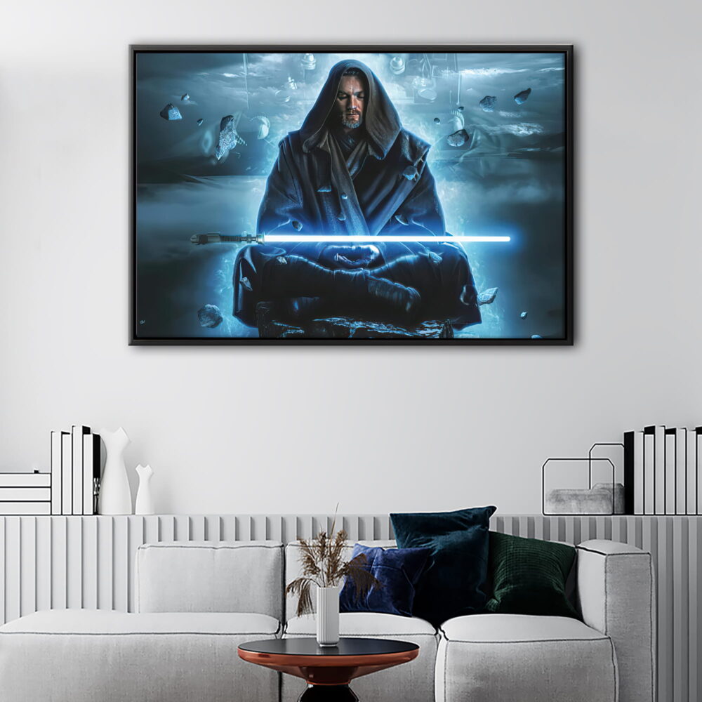 obi wan kenobi floating frame canvas