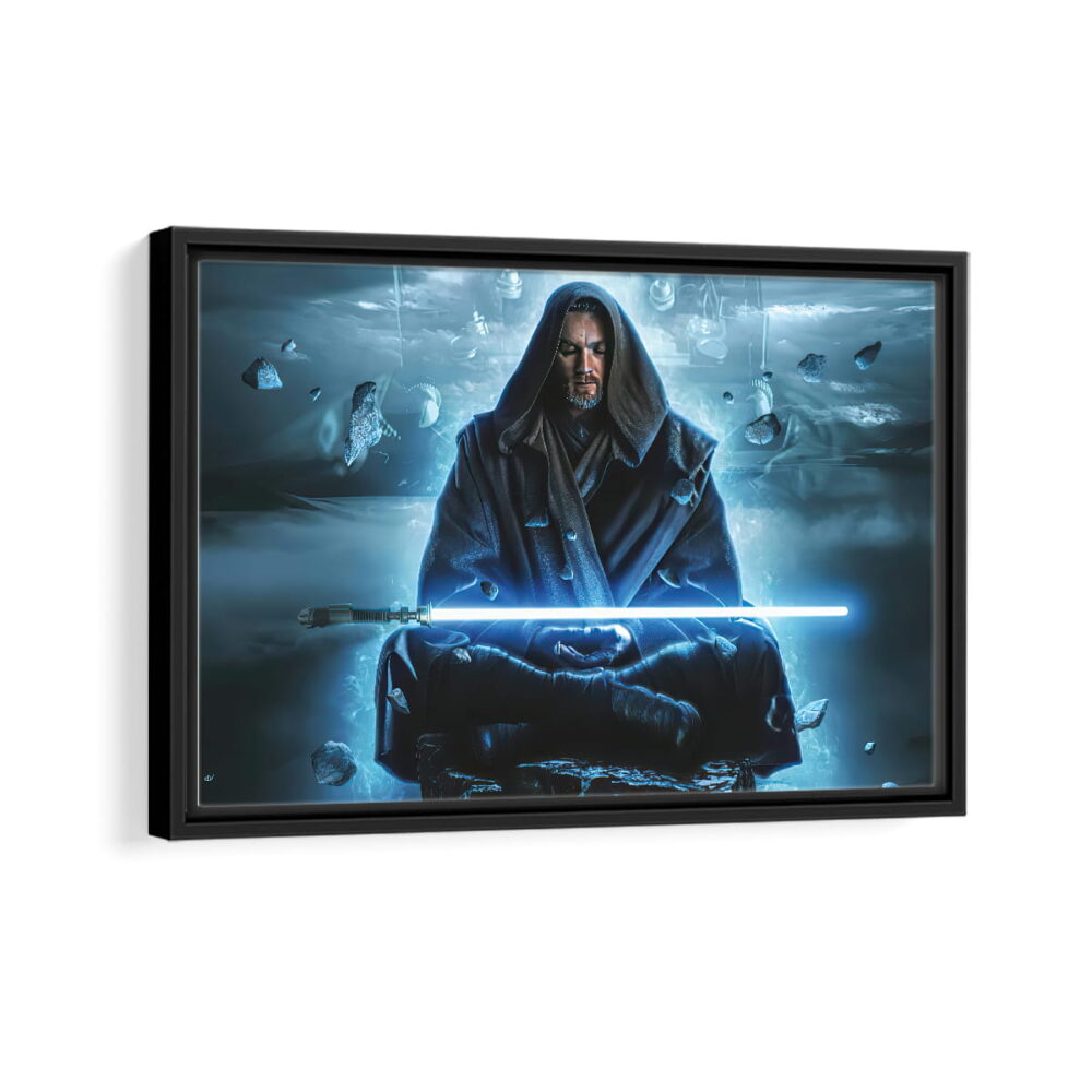 obi wan kenobi framed canvas black frame