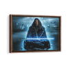 obi wan kenobi framed canvas walnut brown