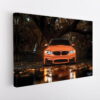 orange bmw m4 stretched canvas