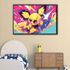 pikachu floating frame canvas