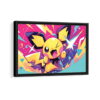 pikachu framed canvas black frame