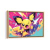 pikachu framed canvas natural beige