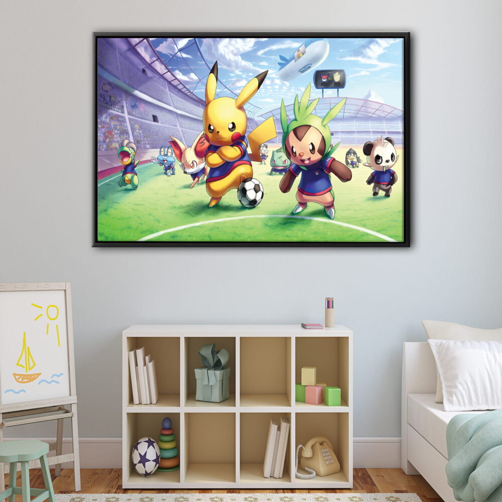 pokemon team floating frame canvas