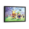 pokemon team framed canvas black frame