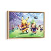 pokemon team framed canvas natural beige