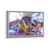 pokemon unite framed canvas white frame