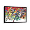 pokemon world framed canvas black frame