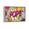 pop art explosion framed canvas natural beige