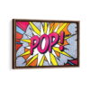 pop art explosion framed canvas walnut brown