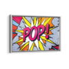 pop art explosion framed canvas white frame