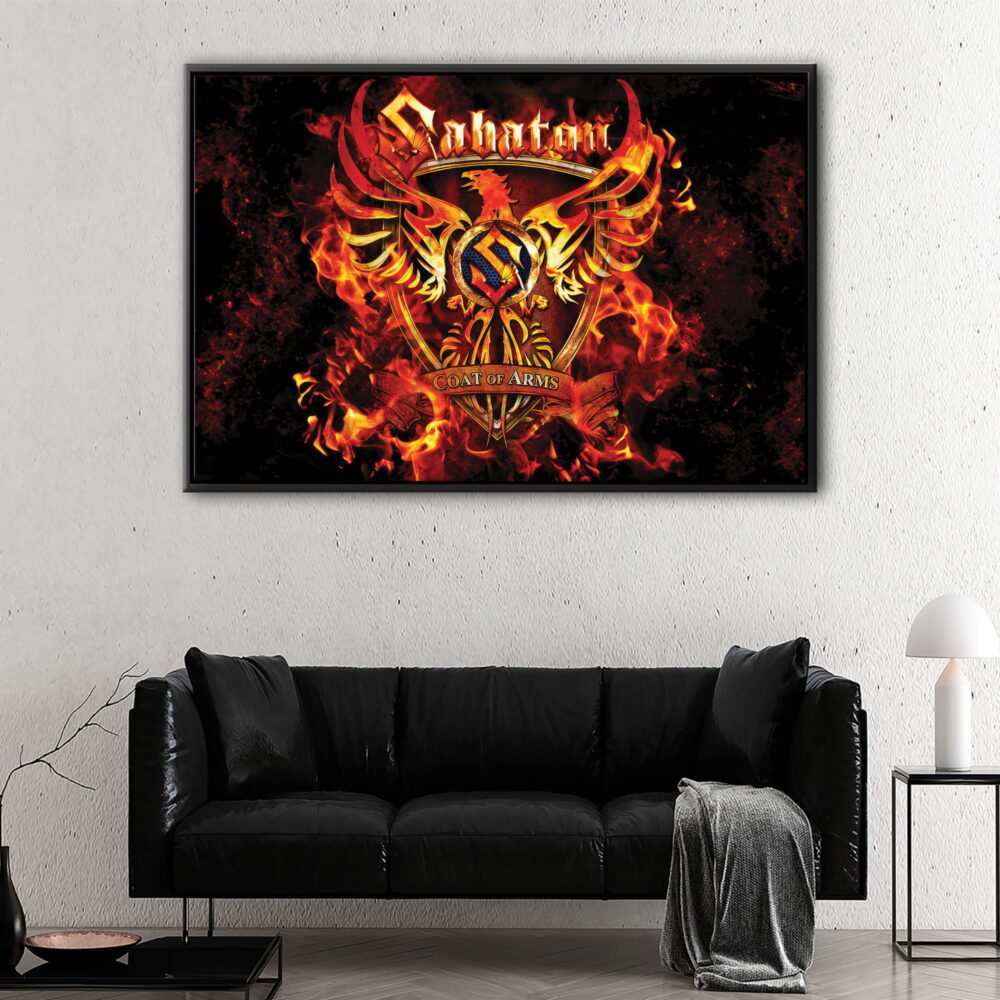 sabaton coat of arms floating frame canvas
