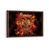 sabaton coat of arms framed canvas walnut brown