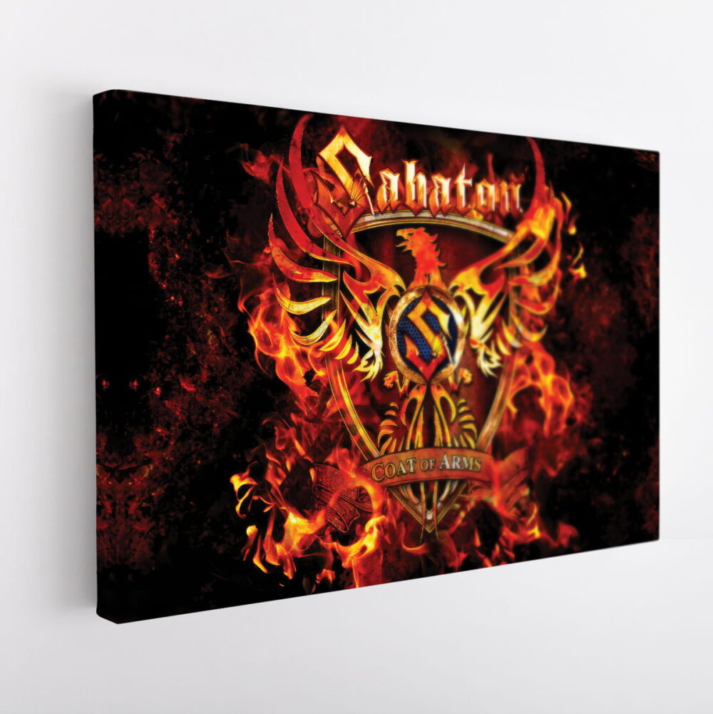 sabaton coat of arms stretched canvas