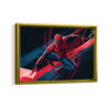 spider man cartoon framed canvas gold frame