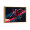 spider man cartoon framed canvas natural beige