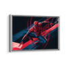 spider man cartoon framed canvas white frame