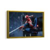 spider man insomniac games framed canvas gold frame
