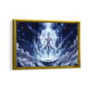 ssj blue framed canvas gold frame