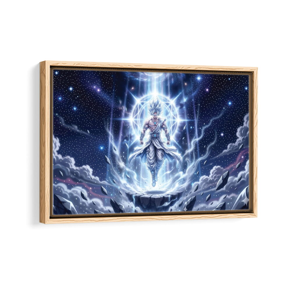ssj blue framed canvas natural beige