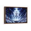 ssj blue framed canvas walnut brown