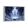 ssj blue framed canvas white frame