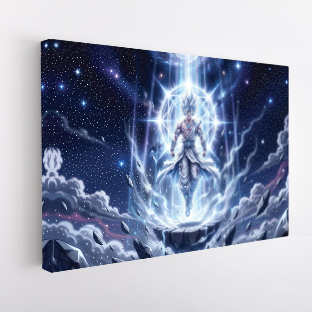 ssj blue stretched canvas