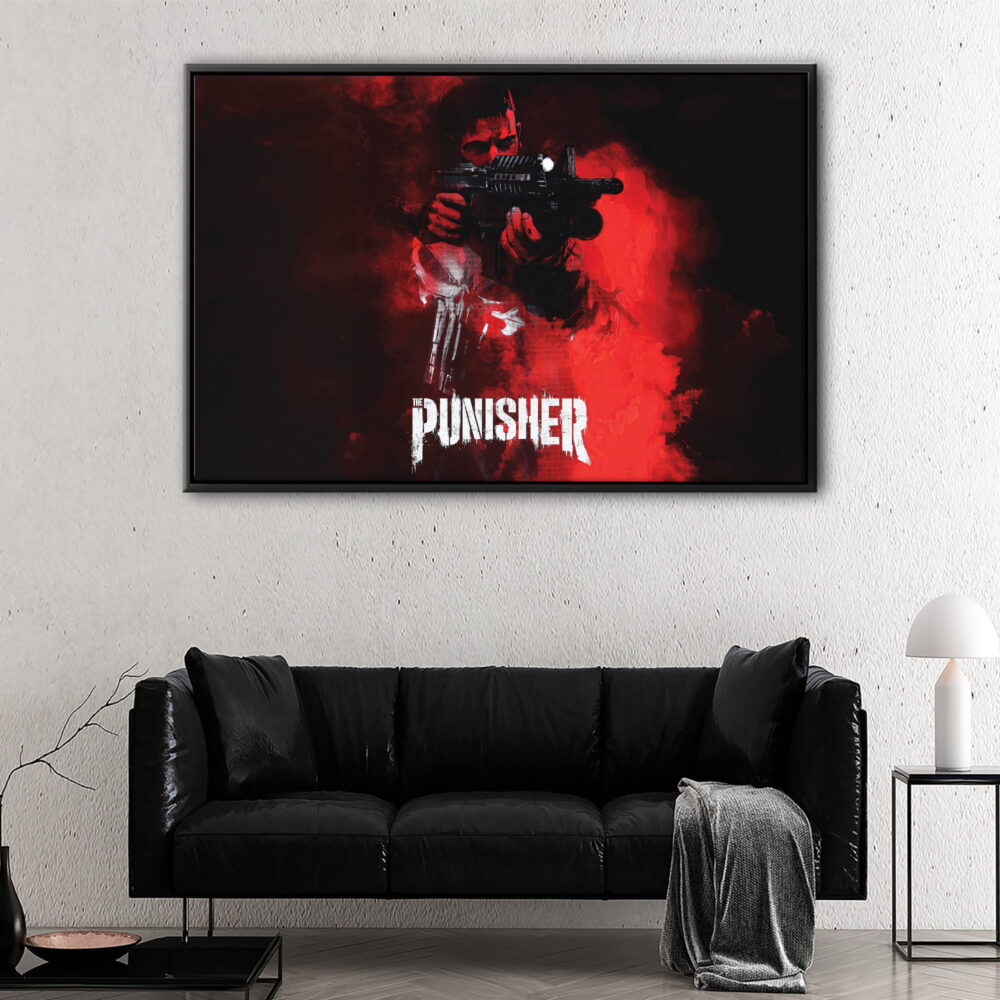 the punisher floating frame canvas