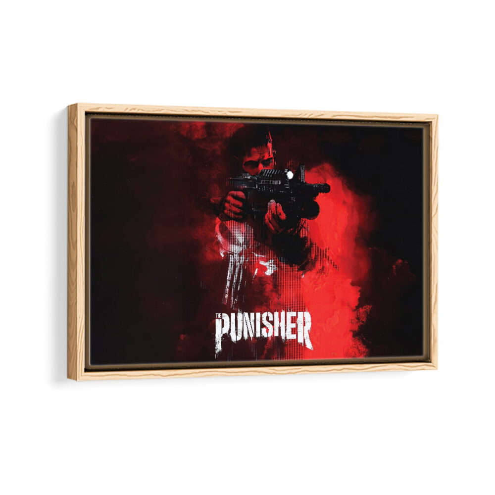 the punisher framed canvas natural beige
