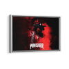the punisher framed canvas white frame