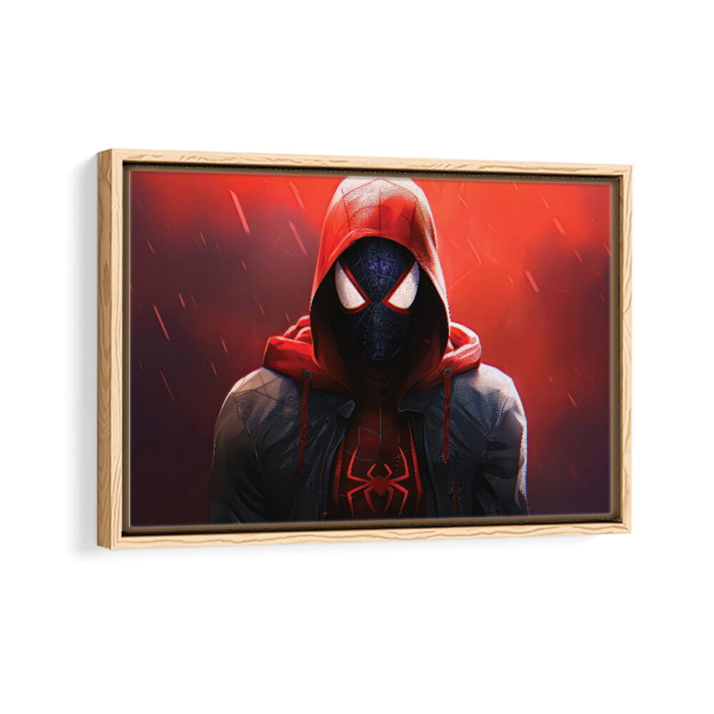 ultimate spider man framed canvas natural beige
