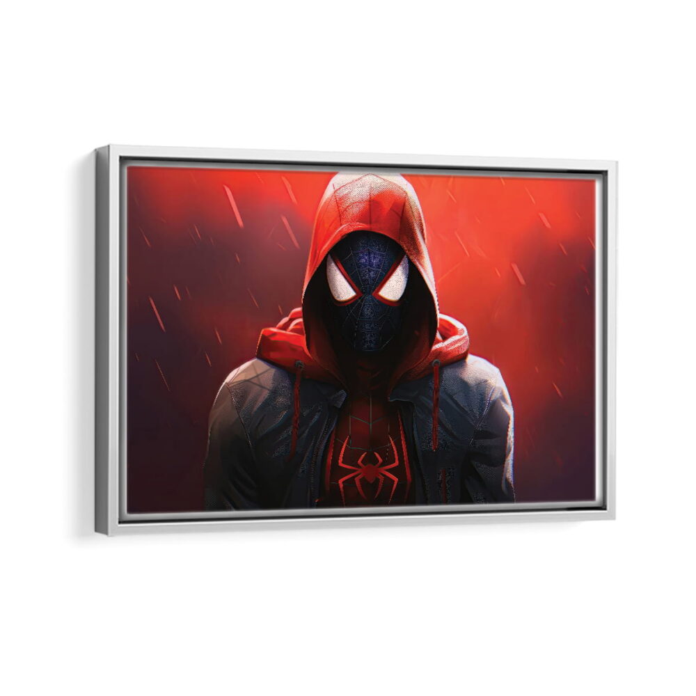ultimate spider man framed canvas white frame