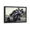 yamaha r1 framed canvas black frame