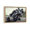 yamaha r1 framed canvas natural beige