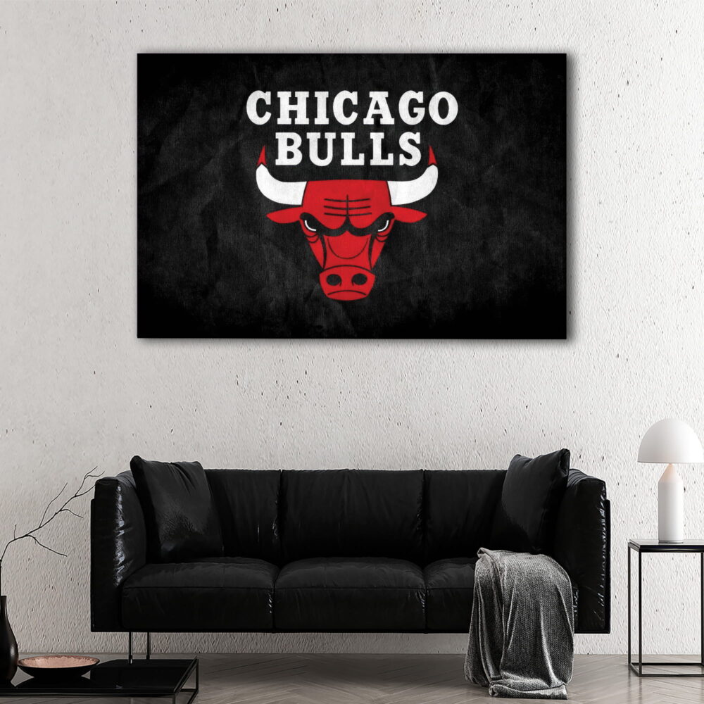 1 panel chicago bulls logo canvas art