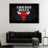1 panel chicago bulls logo canvas art