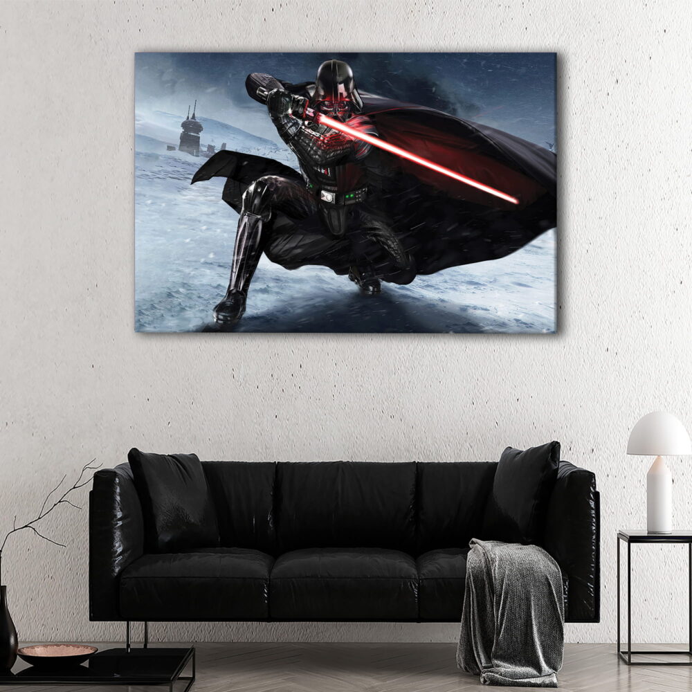 1 panel darth vader lightsaber canvas art