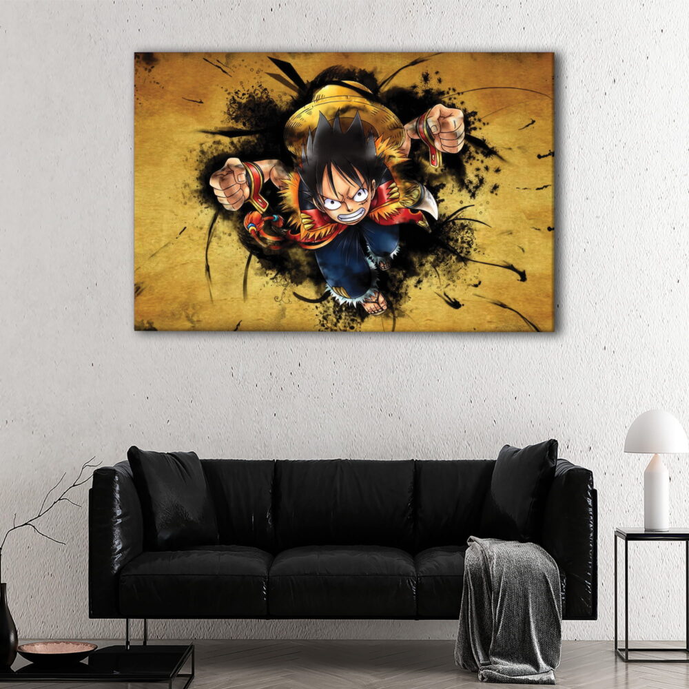 1 panel monkey d luffy strike canvas art