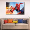 1 panel spider man in action canvas art