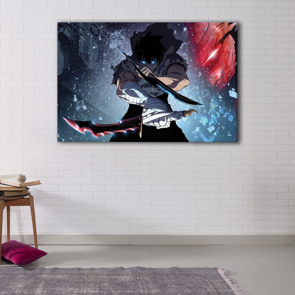 1 panel sung jin woo blades canvas art
