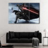 3 panels darth vader lightsaber canvas art