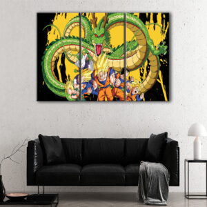 3 panels dragon ball z canvas art