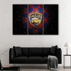 3 panels florida panthers canvas art