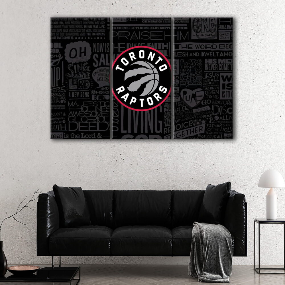 3 panels toronto raptors canvas art