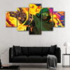 5 panels doctor doom canvas art