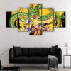 5 panels dragon ball z canvas art
