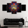 5 panels florida panthers canvas art